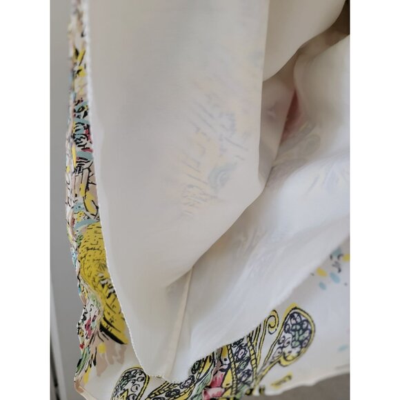 Anthropologie by Collette Dinnigan Floral Scenic Silk Shift Dress Women's Sz 2 - Picture 7 of 9